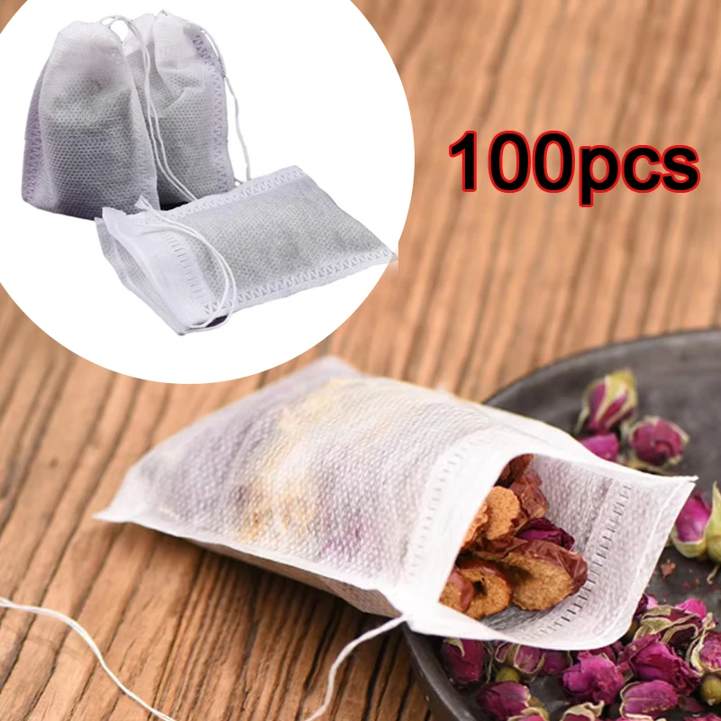 Herbal Tea For Wellness - 100Pcs Disposable Teabags Non-Woven Fabric Tea
