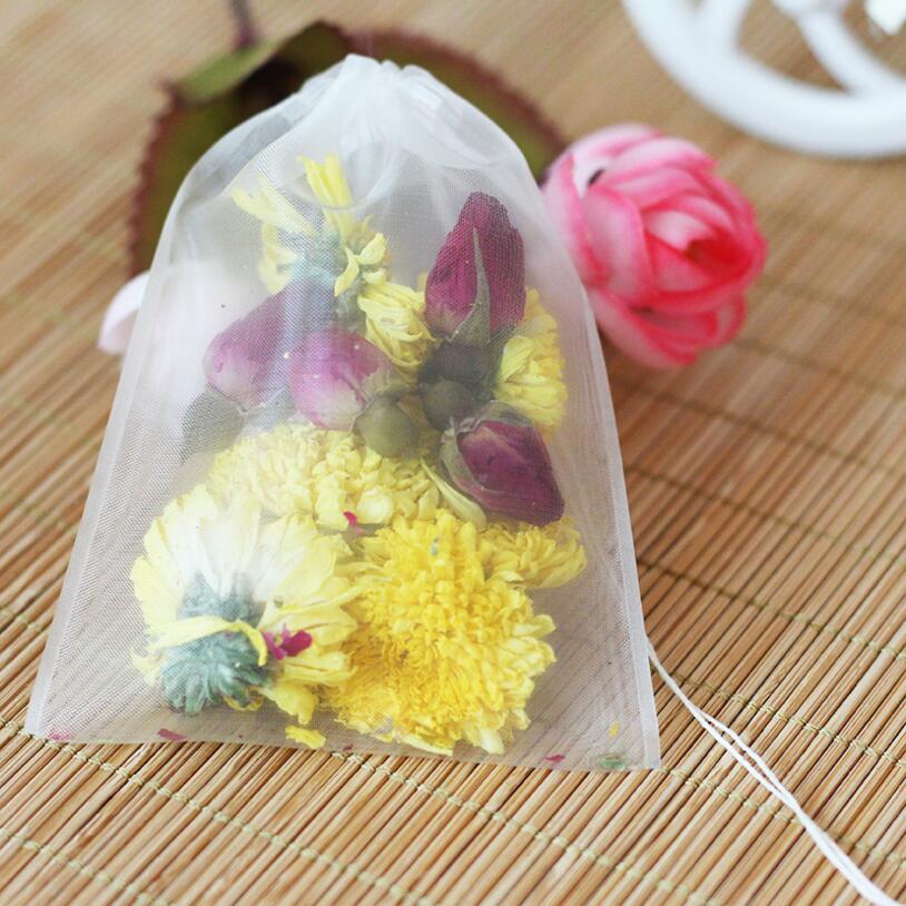 50pcs/lot Empty Tea Bag Nylon  - Herbal Tea For Wellness ulasan dan harga