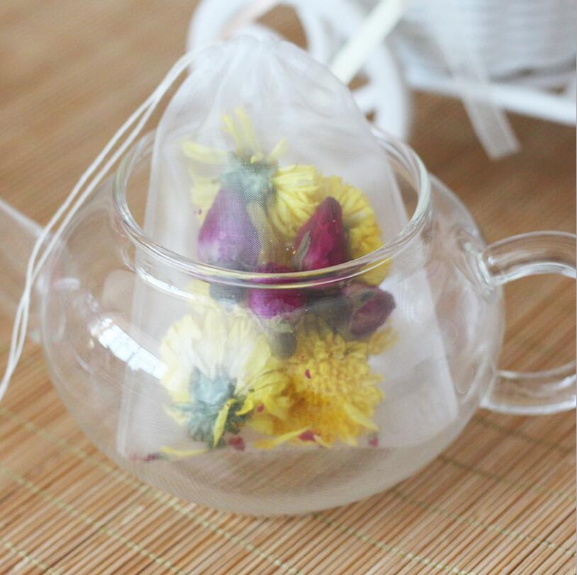 50pcs/lot Empty Tea Bag Nylon  - Herbal Tea For Wellness ulasan dan harga