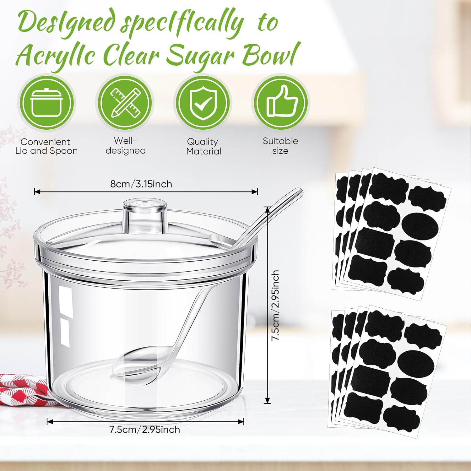 Acrylic Sugar Containers/Clear - Herbal Tea For Wellness ulasan dan harga